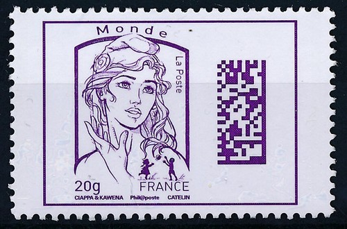 Timbre france 4976 20g - france, monde